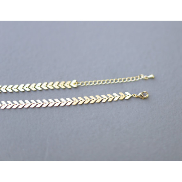 2 stk Delikat Fashion Choker Halskjede med Sildbein Gullkjede Bohemian Smykker for Kvinner og Jenter