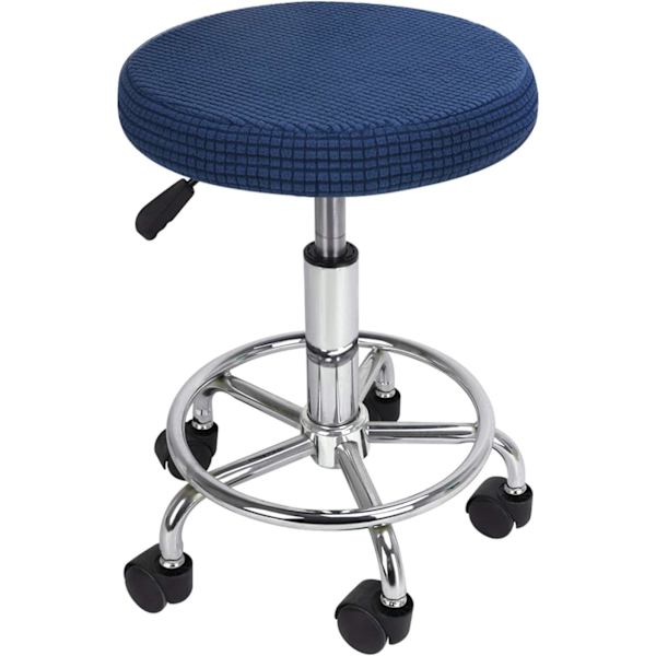 Universal Stretch Rund Bar Deksel, Vaskbar Rund Bar Deksel, Bar Stol Deksel - Passer 12\"-15\" Diameter Stoler (Fraktmengde: Mørk Blå 1 Stykke)