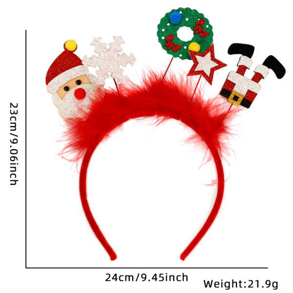 2st pannband för barn och vuxna festdekoration tillbehör älghorn pannband juldekorationer