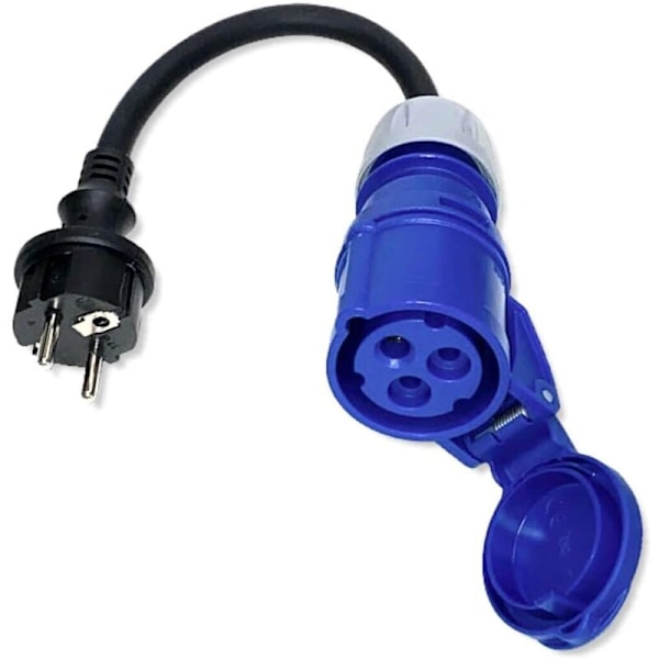 Electraline CEE17-30cm hann-hunn campingvognadapter