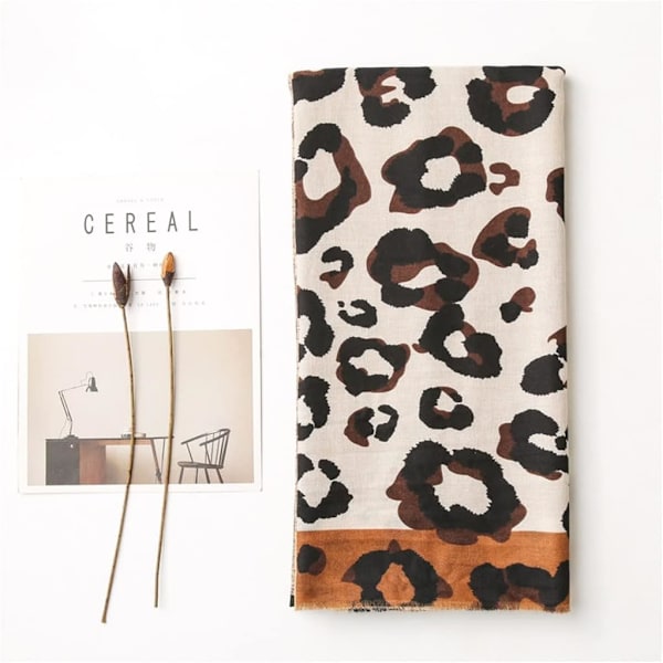 Leopard print patchwork kvast tørklæde tørklæde til kvinder