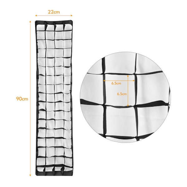 22 90cm/ 8.7 35in Softbox Bande Sort Gitter Salt Nest