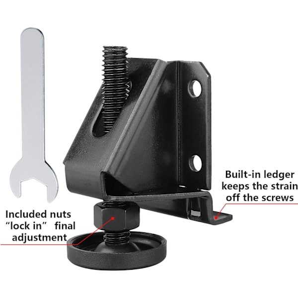 Nivåføtter Heavy Duty Møbel Nivåjusterere Justerbar Bordben Nivåjusterer med Låsemuttere for Møbler, Bord, Skap, Arbeidsbenk, Hyller og Mer