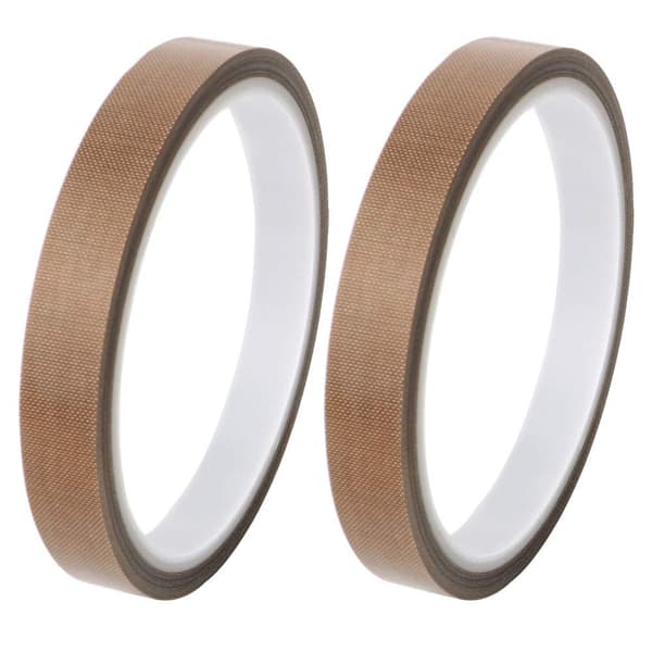 2-pack högtemperaturtejp, PTFE-tejp, Teflontejp, PTFE-belagd glasfiberduk, 13 mm * 10 m