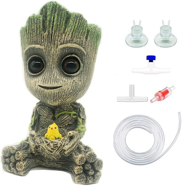 Akvarium Groot luftbobler stein dekorasjoner - med 2m standard T