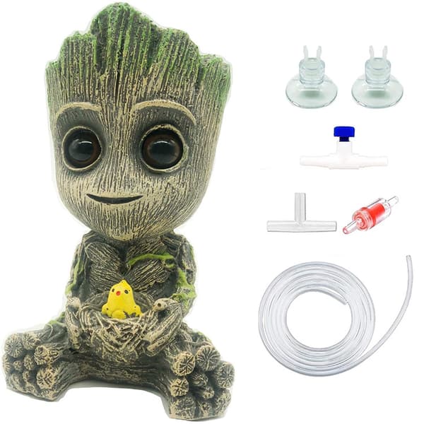 Akvarium Groot Luftbubbler Sten Dekorationer - med 2m Standard T