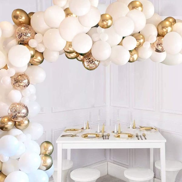 54 Platina Ballong Garland Library Set Olika Storlekar Platina Bruten Guld Ballong Ballongkedja Halloween Högtidsdekoration