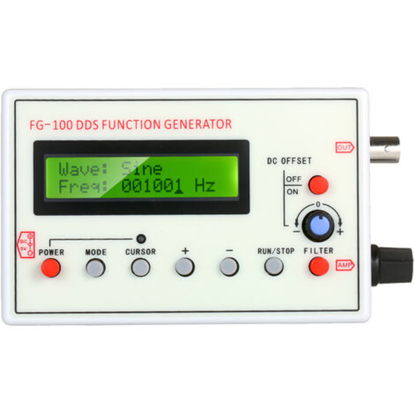 FG-100 1HZ-500KHZ funksjonsgenerator med USB-ladekabel