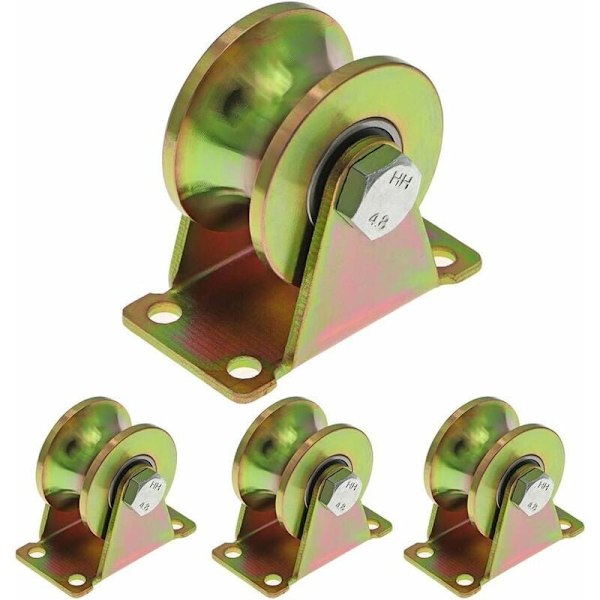 St Slidande Grindhjul 50mm, Stålhjul med U-spår, U-spårhjul för Inverterat Spår, Industrimaskin, Rullande Dörr, Lastkapacitet 300kg per