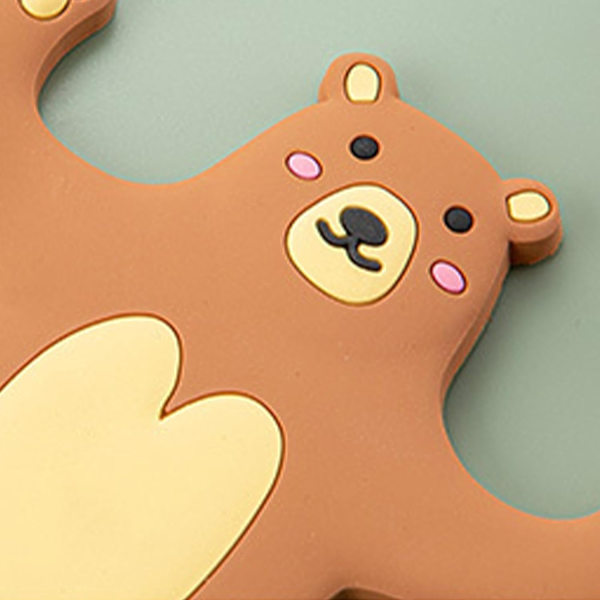 Magneettinen jääkaapin koukku - Söpö jääkaapin tarra Magneettiset koukut Söpö ruskea karhu tai panda avaimenpidike, Monipuoliset joustavat koukut hanskoille, avaimille, kylpyhuoneeseen
