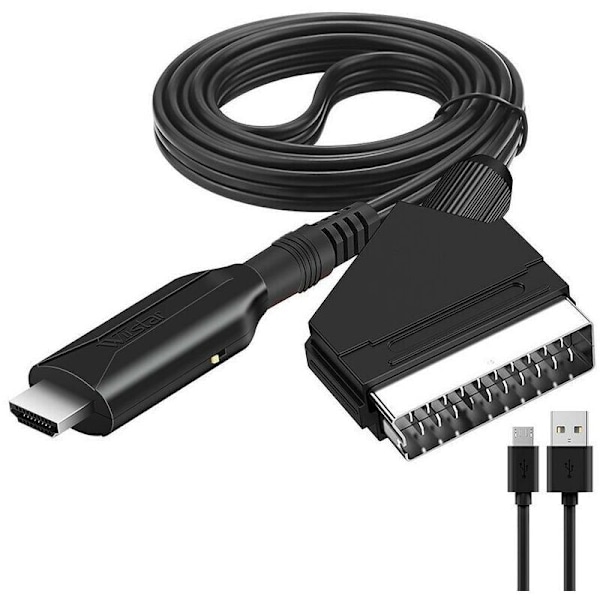 Scart–HDMI-kaapeli – Scart–HDMI-adapteri – All-in-one -ääni- ja videomuunnin Scart–HDMI 1080p/720p