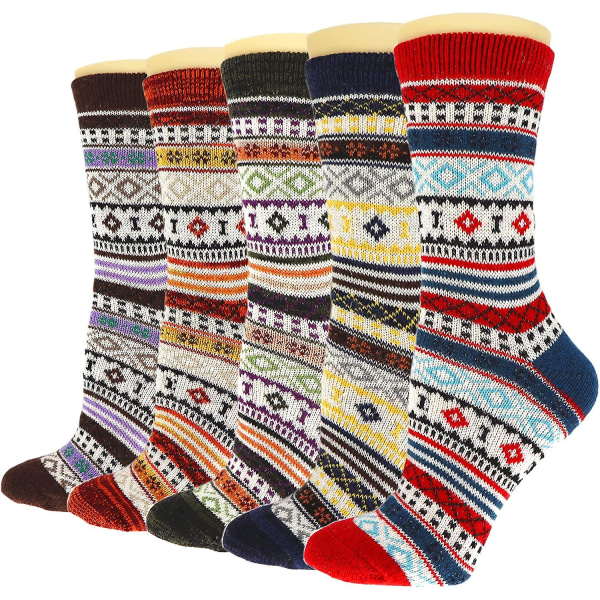 5 paria villasukkia Lämpimät retkeilysukat Pehmeät ja mukavat sukat