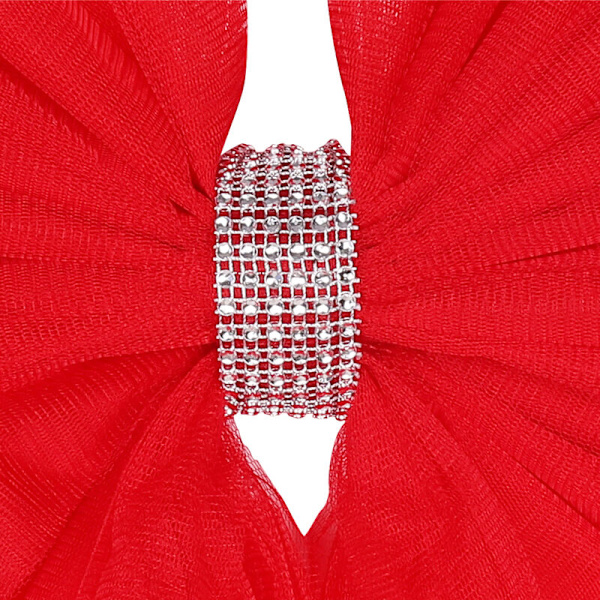 Extra stor dubbel deluxe dörrbåge full wrap elegant jul traditionell båge, röd