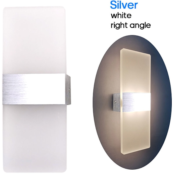 Moderne væglampe AC 85-265 V 6 W - Akryl LED lampe - Indendørs belysning til soveværelse, balkon, korridor, trapper
