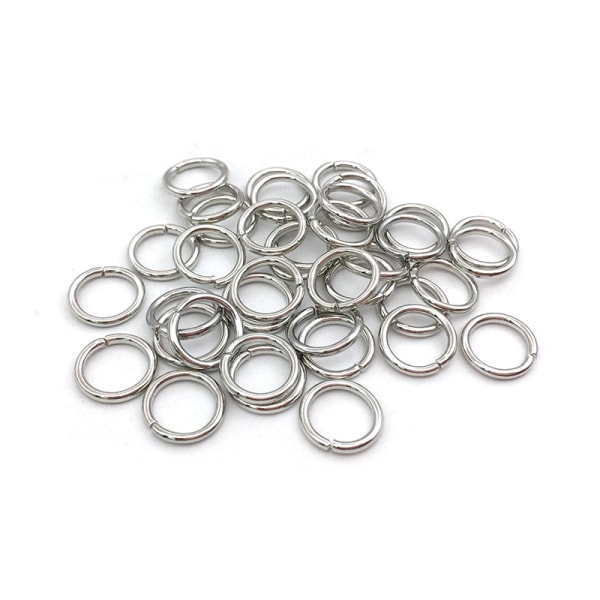 500 O-ringsMultiple sizesOpen ringsSingle ringsIron ringsC-ringsConnecting ringsDIY jewellery accessories7x0.9 mm thick (White K)