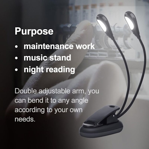 Musikk skrivebordslampe, 6 LED mini lampe  automaté Touºte Romlampe ¨ USB-kabel Tang Lesing/Bok/Bord/Nattbord