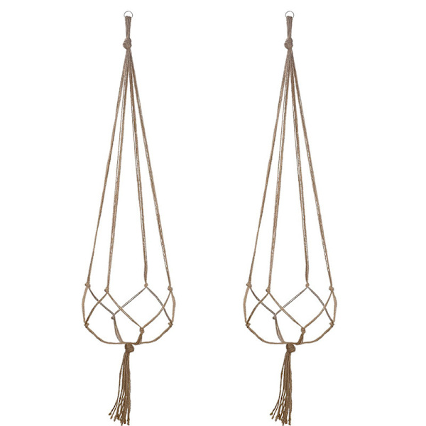 2 st 105 cm Macrame växt hängare, solid växt rep hängare, Macrame växt hängare, Macrame hängande kruka, bomullsrep hängande kruka, hängande blomkruka Pl