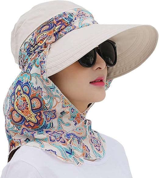Solhatt, Floppy Hat, Bred Brem Konvertibel, Reversibel UPF 50 + Solhatt for Strand