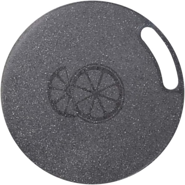 Black - Multipurpose Round Plastic Cutting Board for Vegetables, Fruits, Bread, Cheese, 31cm(1 pc)