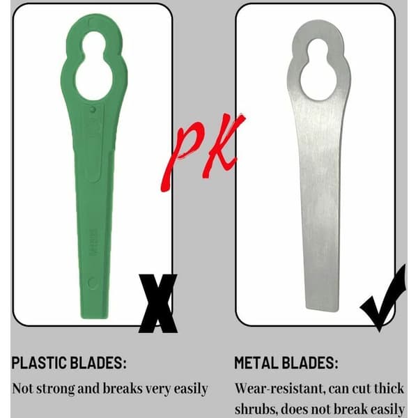 10 stk metallkantklinge, universalklipperblad for gressklipper, erstatningsblad for gresstrimmer