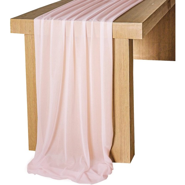 Chiffon duker - gjennomsiktige duker til bryllup - rustikk bryllupsdekorasjon - franske chiffon duker