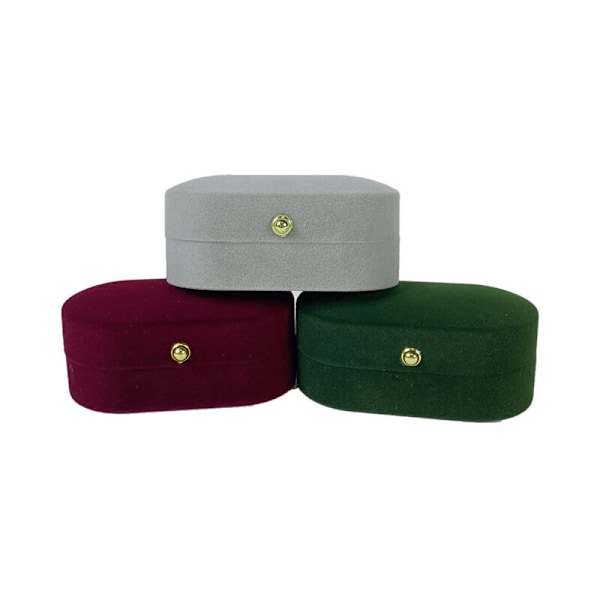 3 Delbara Delar Dubbla Ringar Box Display Bijouterier Bröllop Vigselring Box