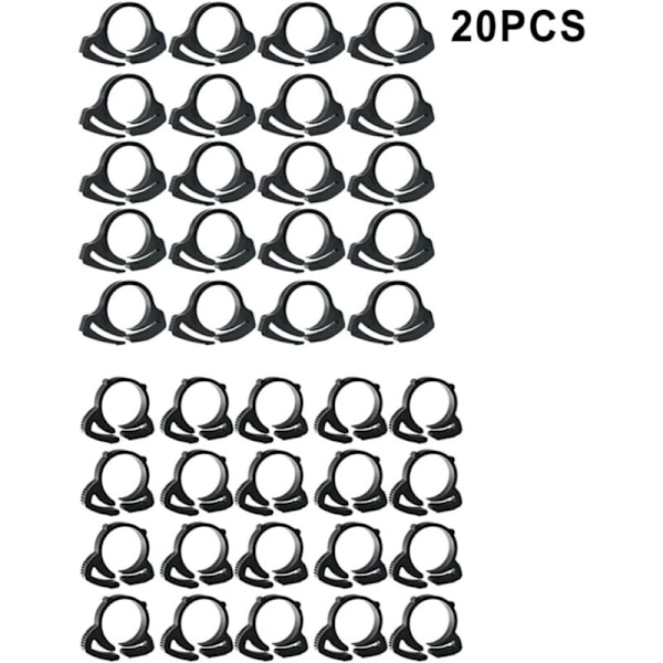 Sæt med 20 nylon strammehalskæder med plastikskralde til vandingsslange (φ20 mm)