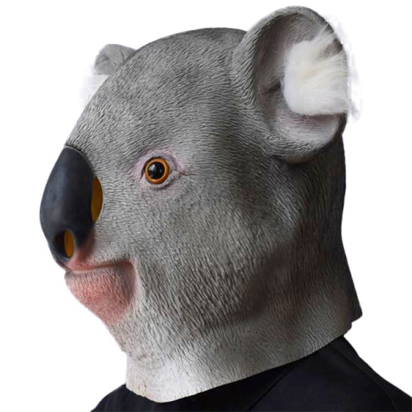 Grå wombat koala mask rolig bal party lata björn huvud cover anim