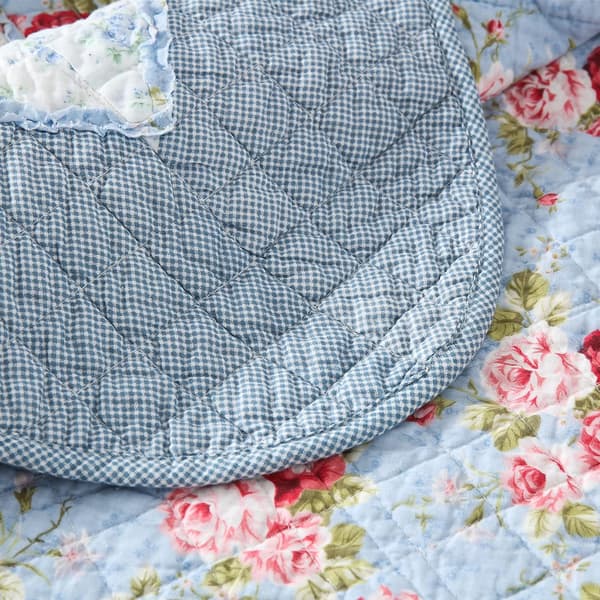Blått sengeteppe 130x150cm, mykt og behagelig 100% bomull enkelt sengeteppe, blå mønstret patchwork sengeteppe, ekte patchwork sengeteppe, egnet
