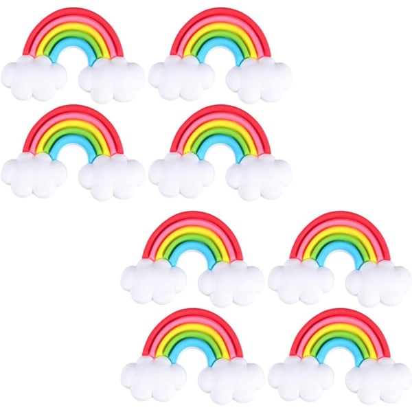 50 Pieces 3D Cartoon Fridge Magnets Decorative Fridge Magnets Magnet Sticker Rainbow Whiteboard Decoration for Office Whiteboard Cabinets Kitchen Ki