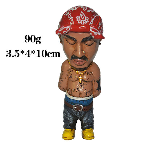 Harpiksfigurmodell Hip Hop Minne Ornament Harpiks Lite Ornament Hage Ornament