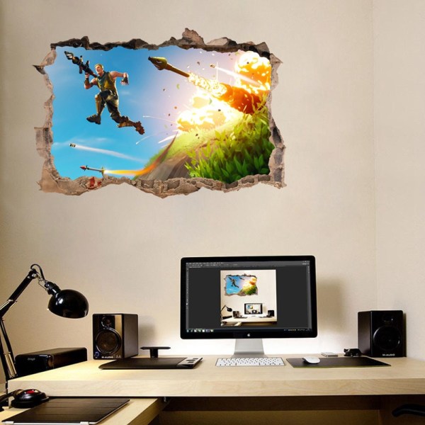 Kreativa 3D-väggklistermärken för bakgrundsdekoration i vardagsrummet