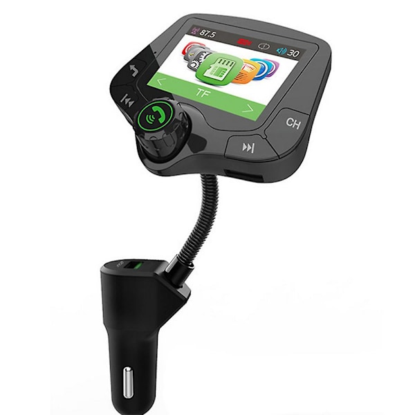 Bluetooth FM-sender 5V / 2.5A Hurtigoplader 3.0 Bil Trådløs Mp3-afspiller Lydradioadapter Håndfri