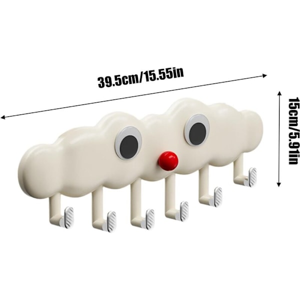 1 stk. vægkroge med tegneseriefigurer til badeværelser og soveværelser, kroge bag døren til at hænge håndklæder og frakker, dekorative kroge