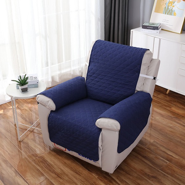 Relax fåtöljöverdrag 1 sits, lutande vattentätt skyddande sofföverdrag för rum (marinblå 55 × 200)