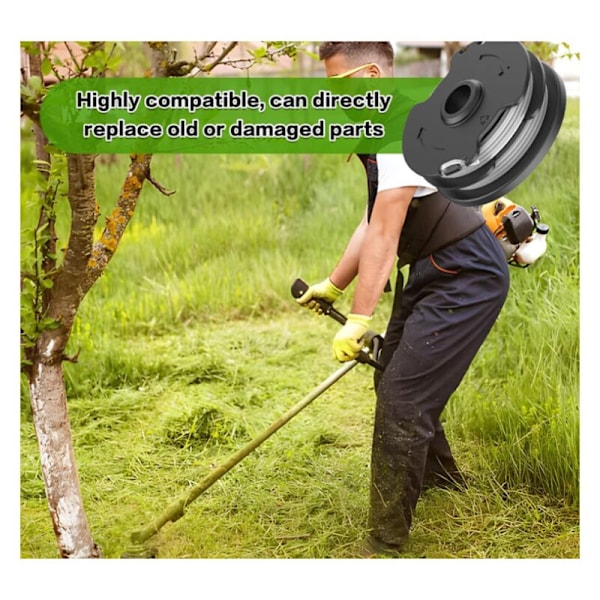 4 stycken Klipplina spole för Parkside PRTA 20-Li A1/B1/B2/C3, PRT 300 A1, PRT 550 A1/A3, diameter: 1,6 mm, längd: 8,3 m, spole TLP-01 (4 spolar +