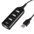 USB 2.0 Hub till 4-Port Svart