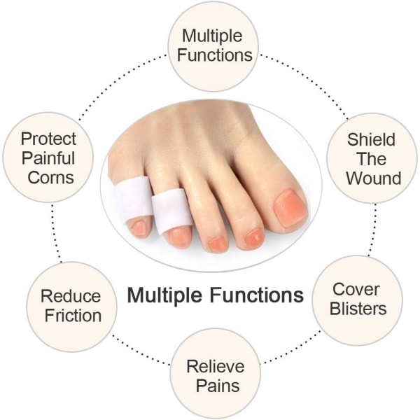 Pinky Toe Sleeves, Gel Little Toe Protectors 5 Par/Pakke, Toe Sl