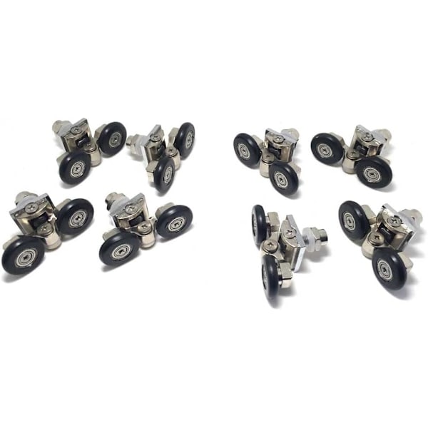 8-pakning enkel dusjdørruller/skyvere/hjul/remskiver Diameter 25mm Sink-legering reservedeler