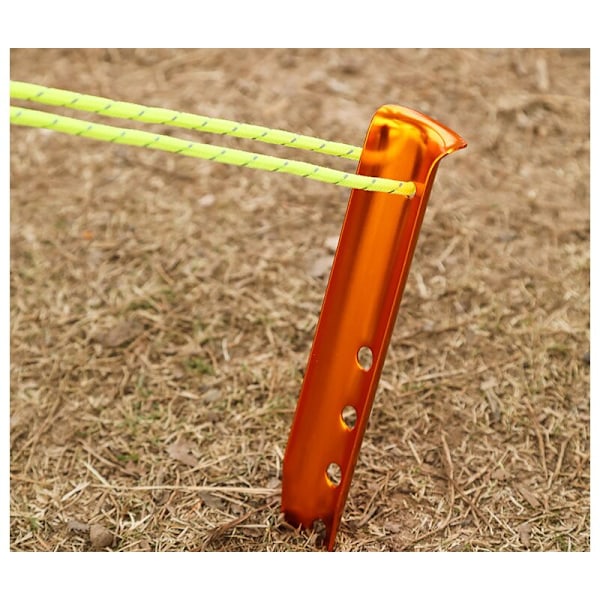 Tältpinnar i aluminiumlegering U-formade sandpinnar 31cm 6st Snöpinnar Strandcamping Vandring (Orange - U-formad - 31cm)