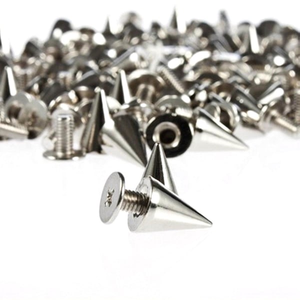 100 stk. keglepigge skruerygge studs Diy læder Craft Punk Style R