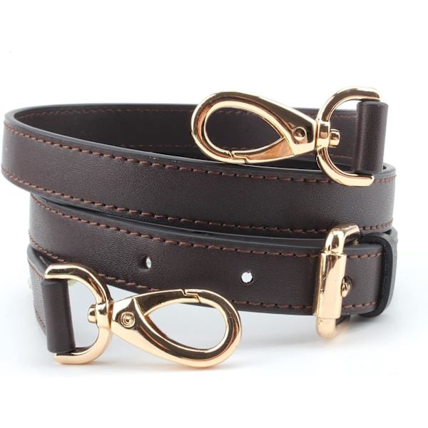 Enkel axelrem, lutande axel, äkta läder justerbar axelrem, lämplig för små väskor, handväskor, messenger-väskor, crossbody-väska