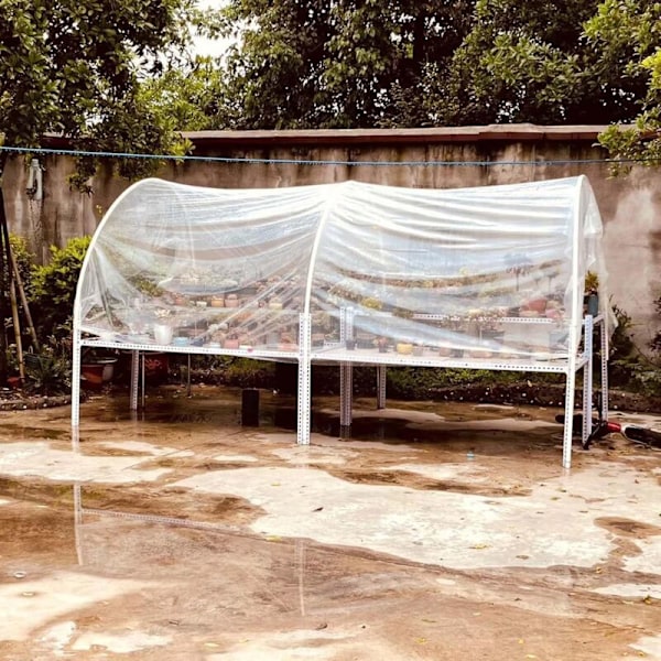 1x2m Transparent vattentät presenning med öljetter, vattentät presenning för hönshus, transparent plast utomhus, skyddande presenningar resista