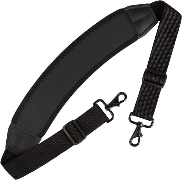 Kurvet rem til tasker, attachémapper og bagage - neopren (stål)