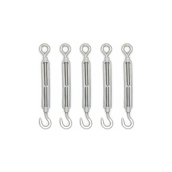 M8 krok och ögle vantskruv i 304 rostfritt stål - 5-pack
