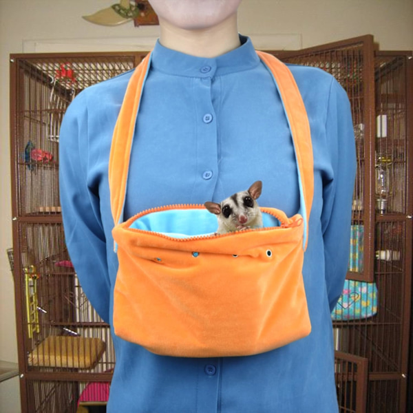 Sugar Glider Bonding Pouch Carrier Bag Sling med justerbar rem til Gliders Ferret Rat Hedgehog Hamster Små Dyr