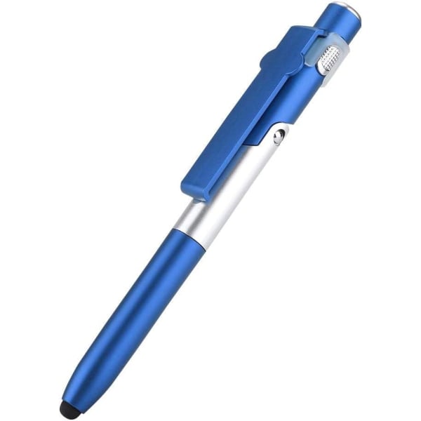 Kapasitiivinen kynä, 4 in 1 kapasitiivinen kuulakärkikynä kosketusnäytöllä LED-valolla tabletille, taitettava kapasitiivinen kynä, kynä/matkapuhelimen pidike