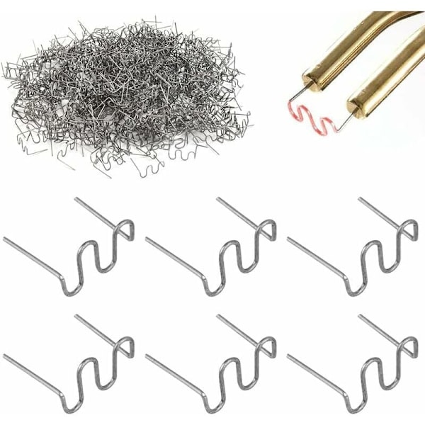 500 Stk. Metal Hot Staples 0,8 mm Plast Svejsning Staples Svejsestænger Wolframstål Hot Staple Plast Reparations Staples til Bilkarosseri Svejsning-