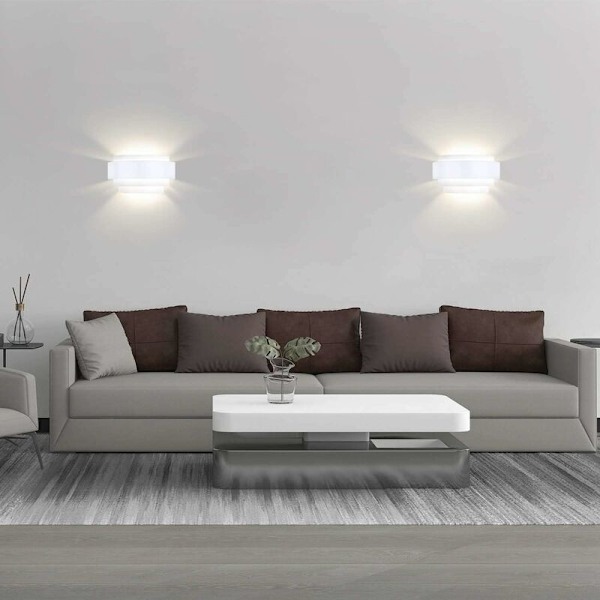 Lightess 12W Inomhusvägglampa LED 3 Färgtemperaturer Lampa Modern Metallväggbelysning För Sovrum Trappbutik Vardagsrum Kontor Veranda Varm / Kallt