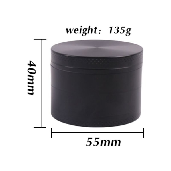 Grin Moulin, 4-delt urte grinder med pollen skrape, ideell for gourmeter som er ute etter kulinarisk-sort perfeksjon